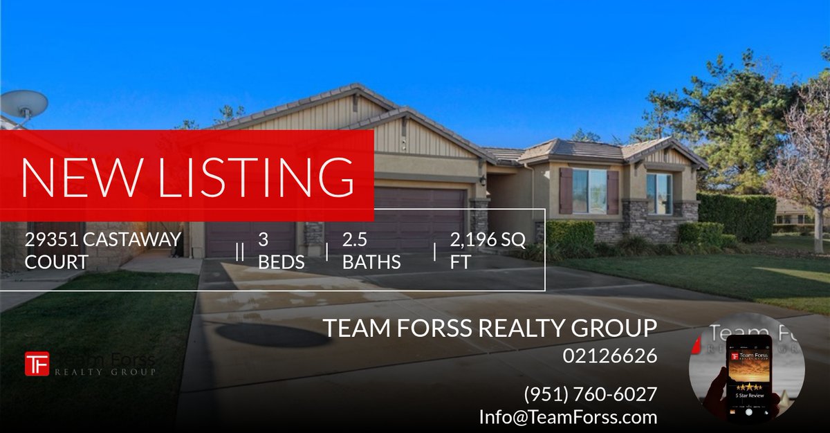 📍 New Listing 📍 Take a look at this fantastic new property that just hit the market located at 29351 Castaway Court in Menifee. Reach out here or at (951) 760-6027 for more information

teamforss.com homeforsale.at/29351_CASTAWAY…