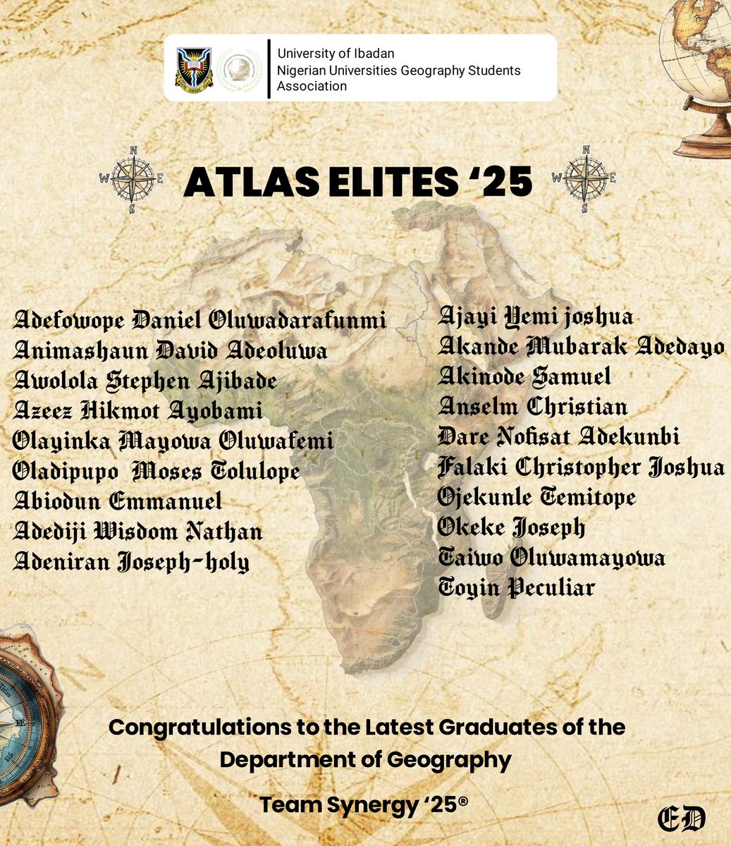 secretsuper79's tweet image. Just wrapped this up for my department's graduating class. Funny thing is I wanted to go with my normal green background. But my creativity won't allow me. Since it is a Geography related theme. I gave it my best. Congratulations to them 🎊🎉🎉🎊