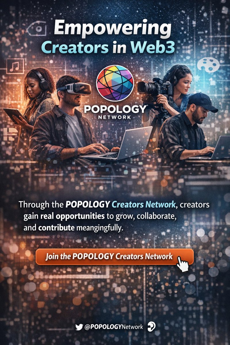 smithofficia's tweet photo. Creators are central to how Web3 grows—and POPOLOGY Network is intentionally building with them.

Through the POPOLOGY Creators Network, creators gain real opportunities to grow, collaborate, and contribute meaningfully.

👉 Join here: Creators landing page
@POPOLOGYNetwork https://t.co/zFgakqLJoH