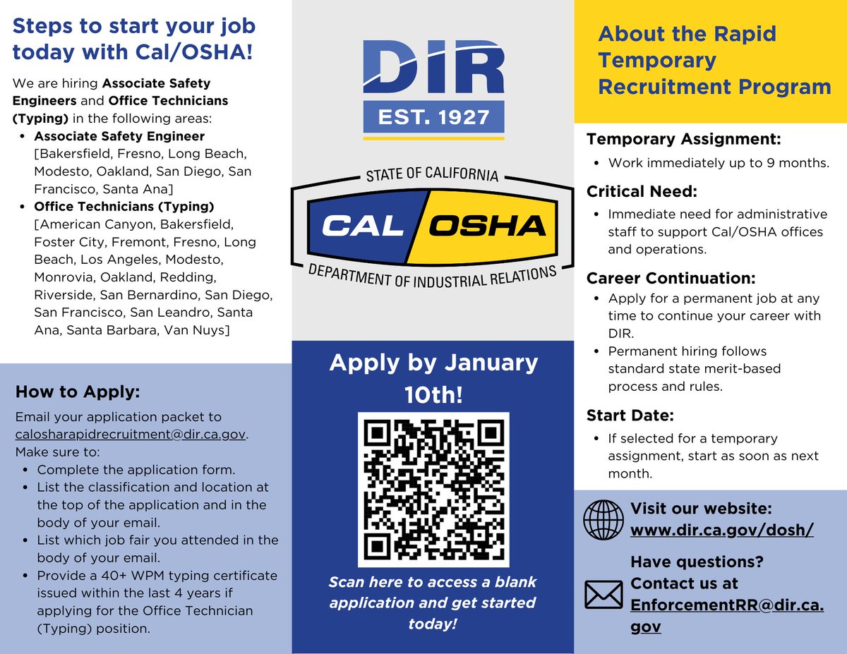 California Department of Industrial Relations tweet media