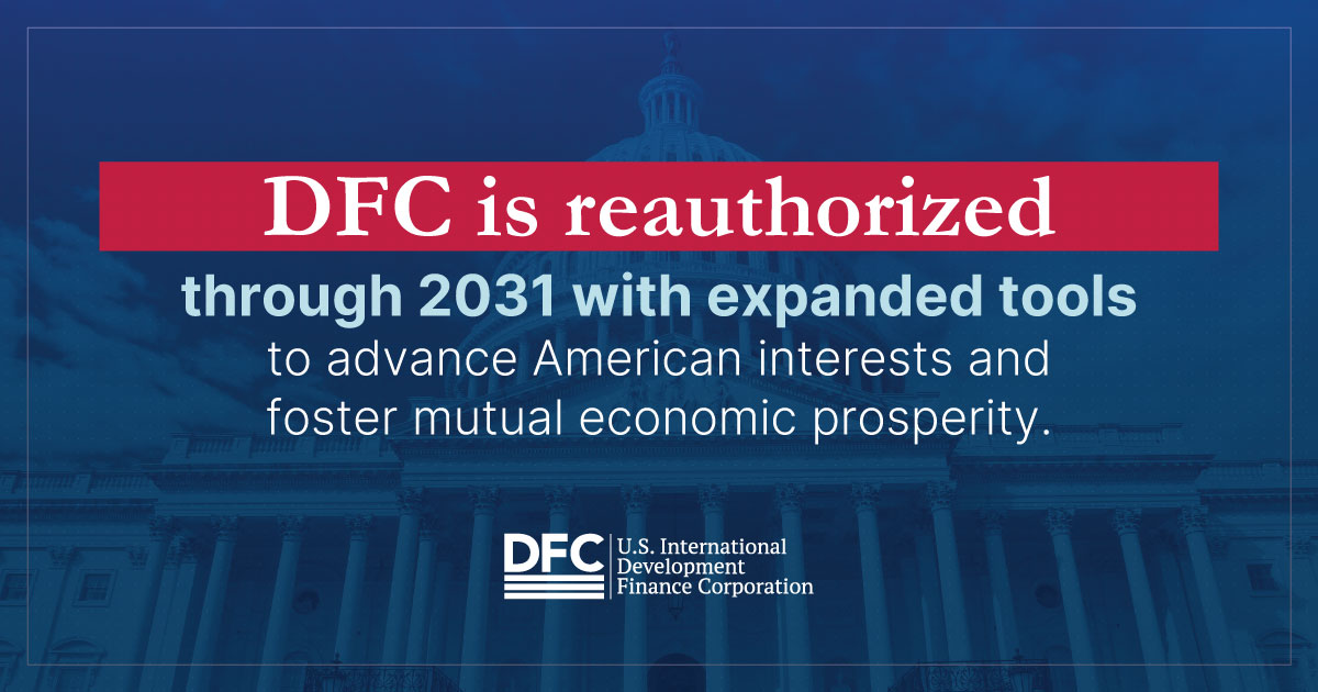Historic day for DFC! With President Trump’s signature, the DFC Modernization &amp; Reauthorization Act of 2025 is now law — made possible by the White House and strong bipartisan leadership from Congress. dfc.gov/media/press-re…