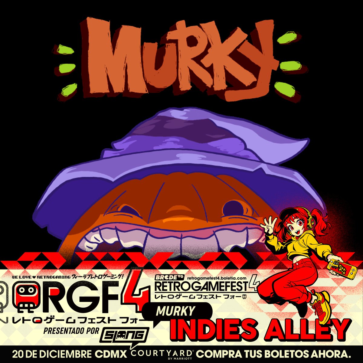 🎃  MURKY
Lanza hechizos, resuelve micro-juegos y altera el tiempo para crear realidades alternas y redescubrir tu pasado mientras escapas de un mundo al borde de la destrucción. 

🤖  NEON CITY RIDERS
Explora una decadente ciudad cyberpunk para liberar a todos sus territorios de