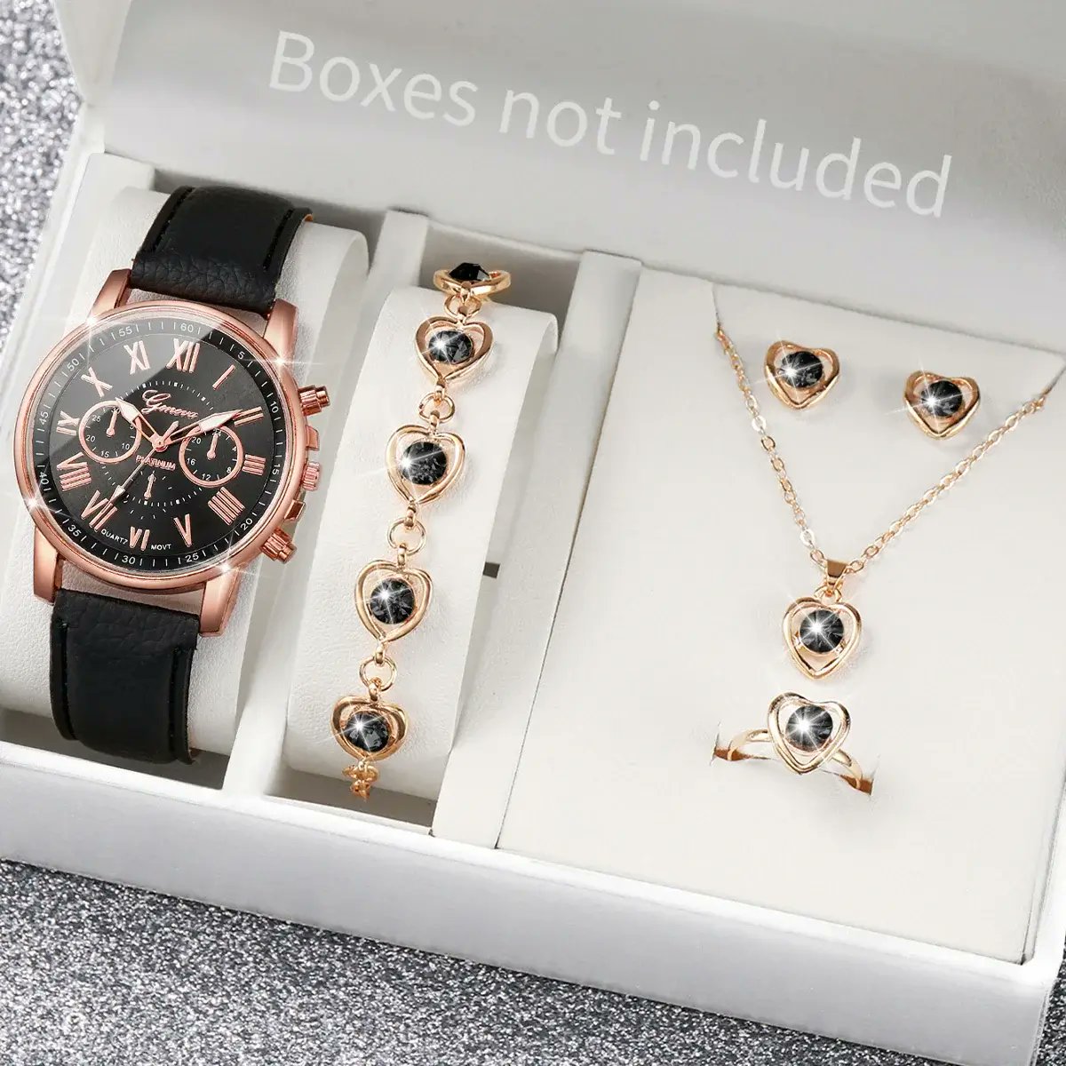 loobyzons's tweet image. ⌚💖 Stylish everyday set
5–6PCS fashion quartz watch &amp;amp; heart rhinestone jewelry set — elegant, sparkly, and perfect for gifting ✨

🛍️ Available now!
loobyzons.com/products/5-6pc…

#WatchSet #FashionJewelry #RhinestoneStyle