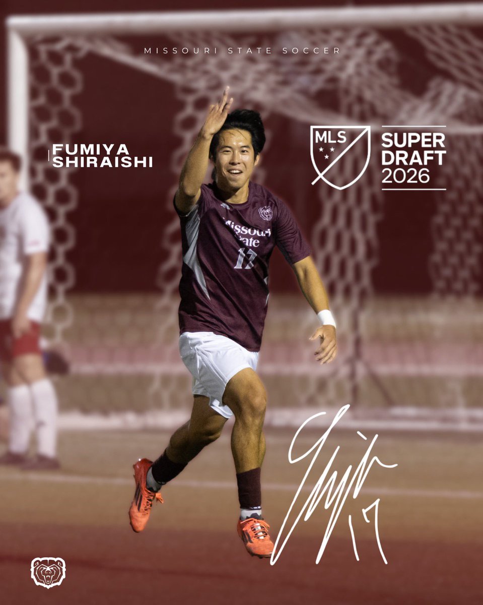 MoStateMSOC's tweet photo. Fumi is eligible for the MLS Draft π₯β½οΈ
Congrats, Fumi!! Go Bears π»π«Άπ»
#GoBears | #WeAreMoState | #4Outs https://t.co/bnCSjL6LqT