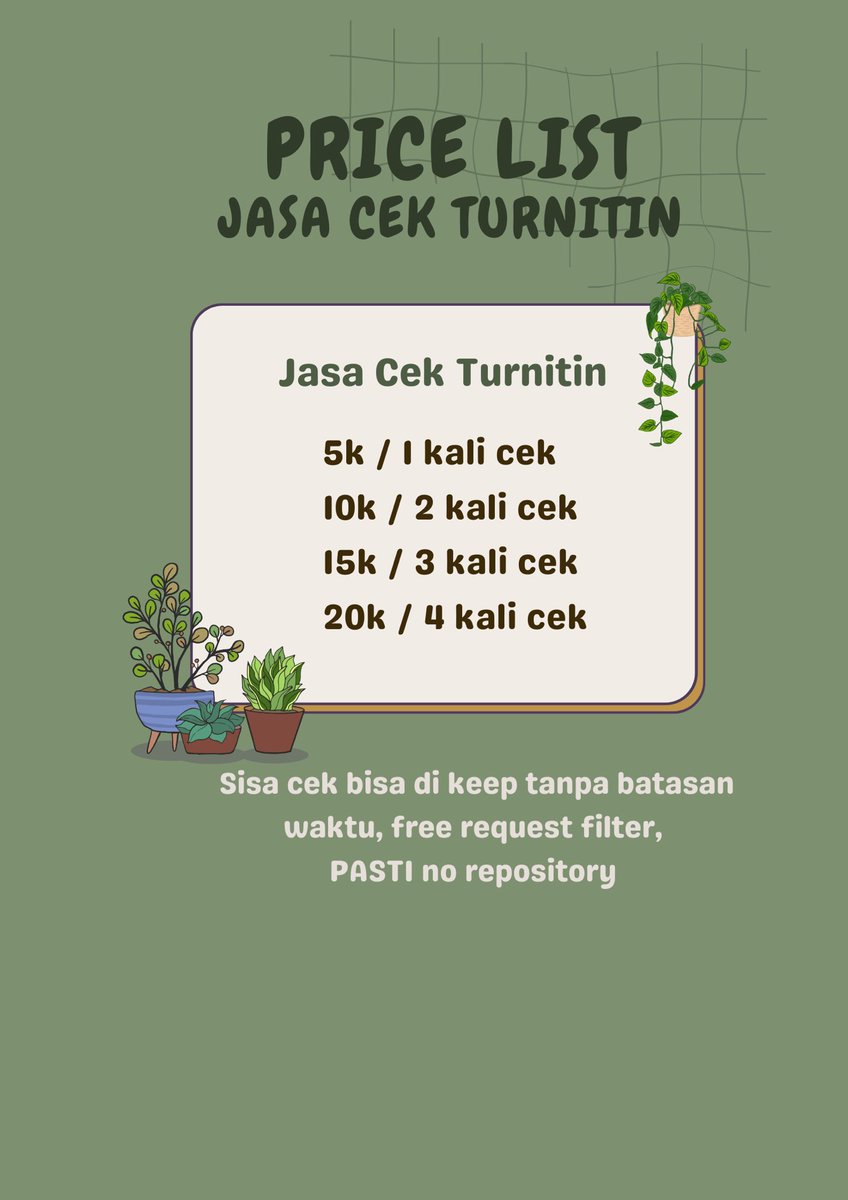 V | jual akun turnitin dan cek turnitin murah tweet media