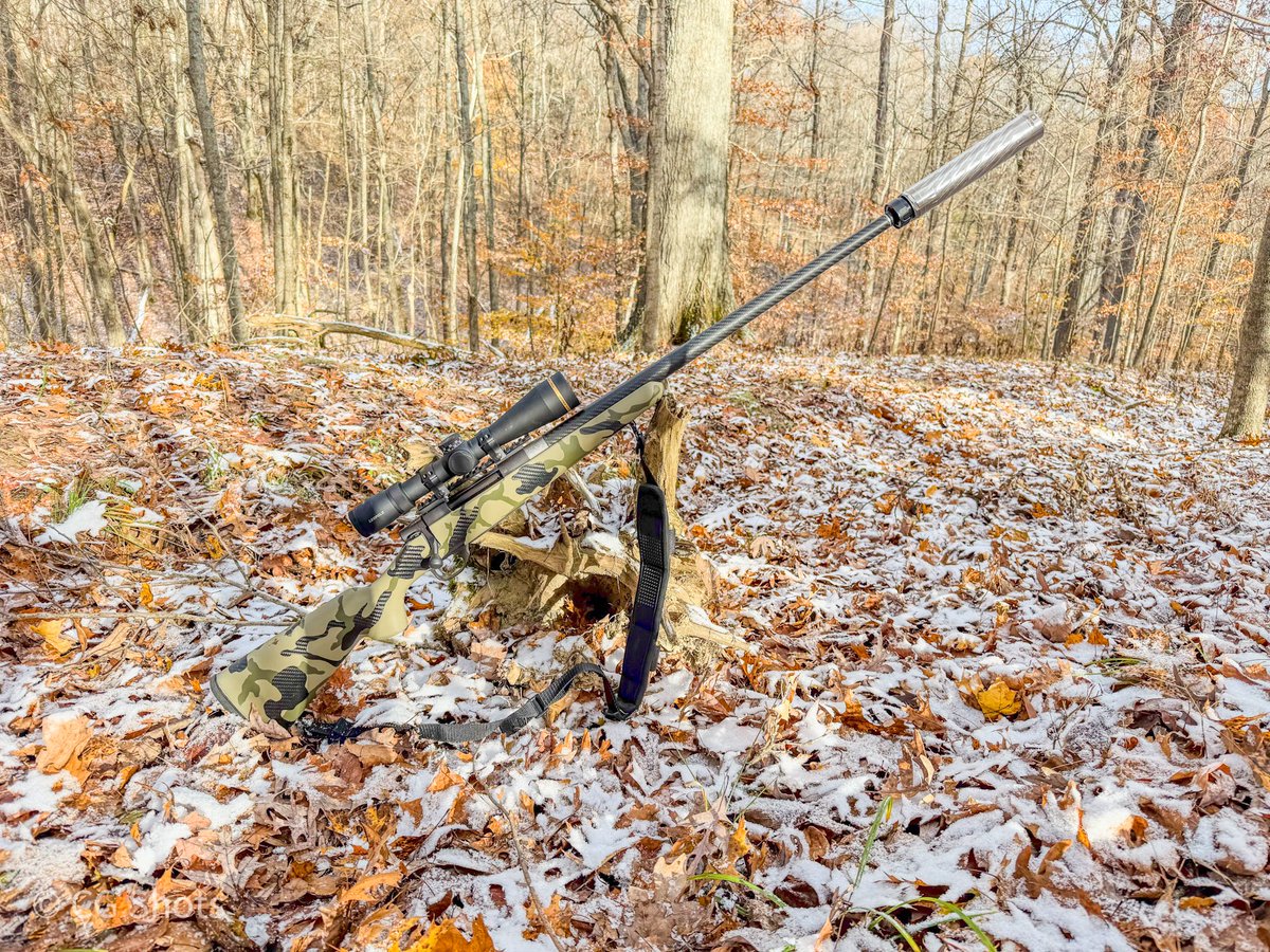 christian_grest's tweet image. So glad I picked up the Brownells Exclusive Howa carbon fiber barreled action in 6.5 PRC way back at the beginning of the year. It served me well in the woods this year with the Leupold VX-5HD optic. The Aluma-Hyde camo pattern hides it well too! #howa #brownells #brownellsinc