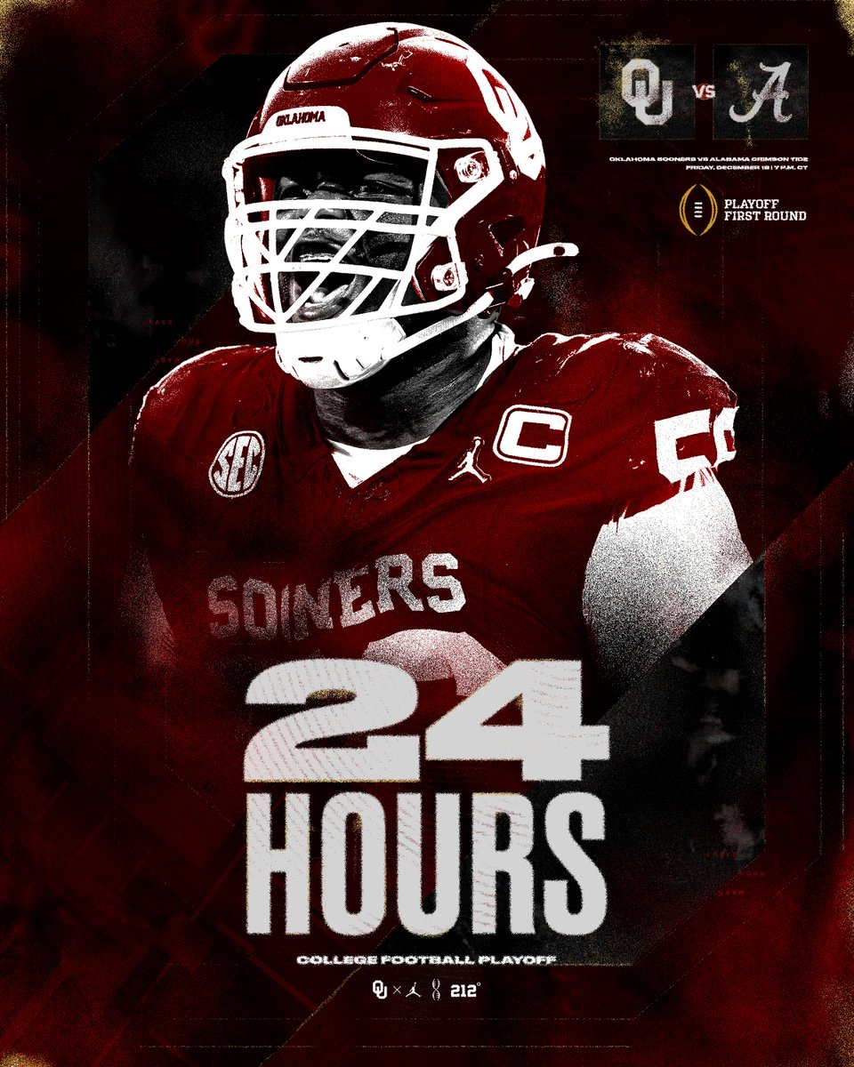 OU_Football's tweet image. 24 hours 🕖

@GracenHalton1 | #BoomerSooner