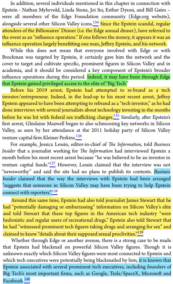 toxictiramisu's tweet image. Jeffrey Epstein's entry into Silicon Valley was Edge Group, founded by Pentagon-linked John Brockman. As its main financier, he infiltrated Google/ Microsoft/Tesla/Amazon while cultivating elite scientists. This advanced his eugenics agenda &amp;amp; use Edge as a blackmail/influence op.