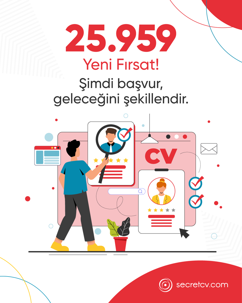 secretcvcom's tweet photo. Bugün yeni bir iş fırsatıyla karşılaşabilirsin.

Secretcv’de seni bekleyen 25.959 ilan içinden kendine en uygun pozisyonu seç…

Başvurunu yap, yeni yolculuğuna adımı at. https://t.co/71zJm6yuQs