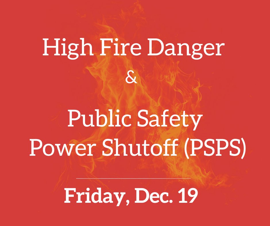 The National Weather Service has issued a Red Flag Warning for Friday. This NWS alert indicates wind gusts may reach 100+ miles per hour in areas of Jefferson County.

Due to these conditions, Xcel Energy will conduct a second Public Safety Power Shutoff (PSPS) starting Dec. 19