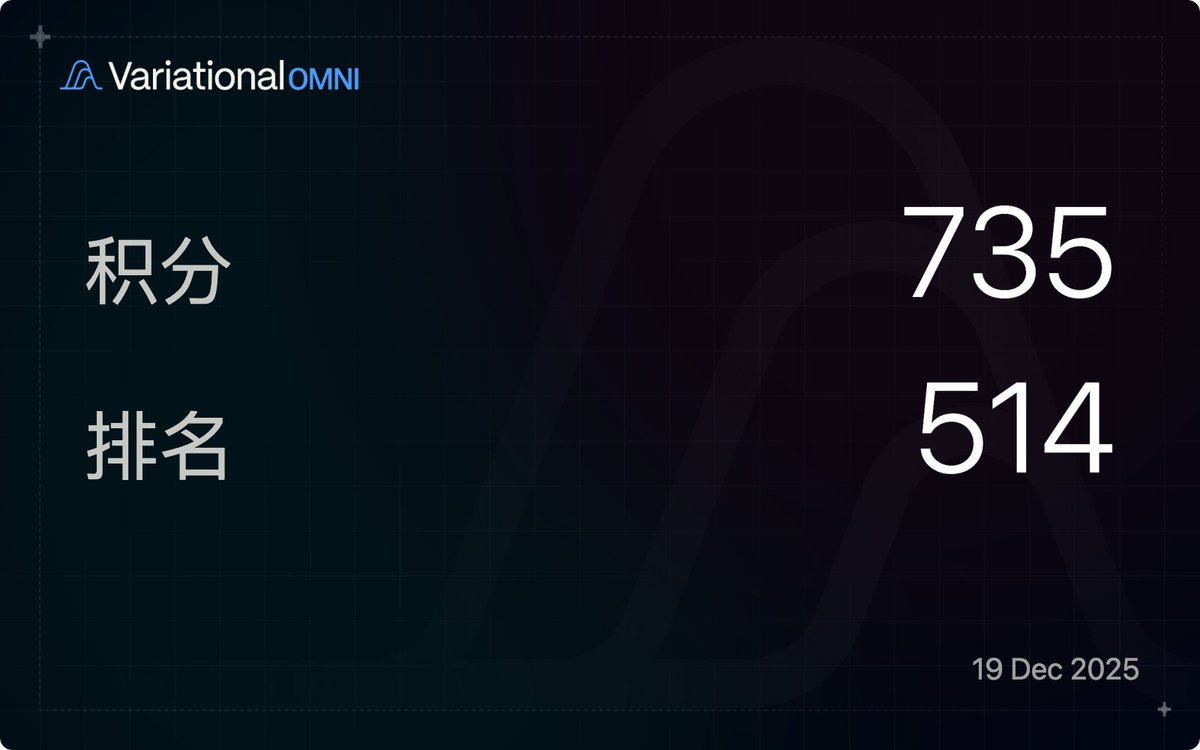 无心插柳的var账号分数居然这么高
omni.variational.io/?ref=OMNI9PKEE…