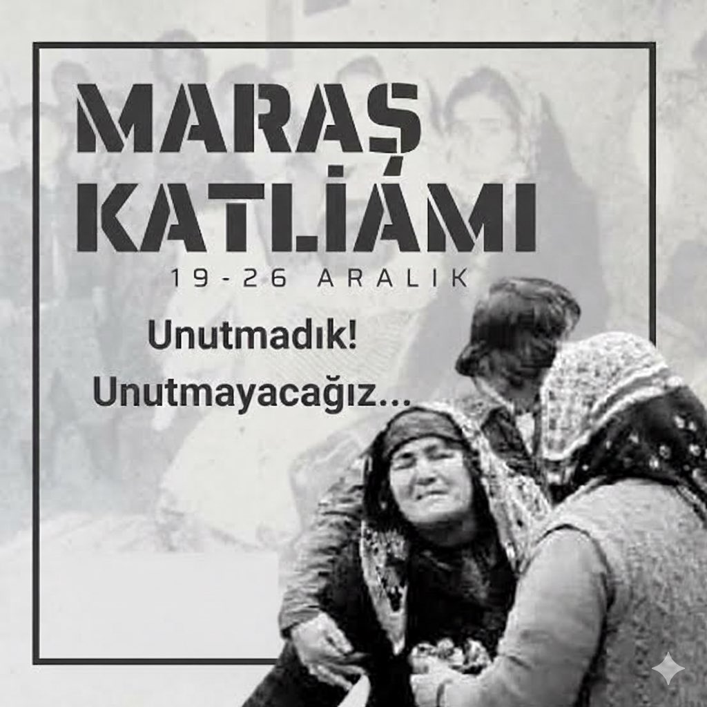 Maraş Katliami Bir Kadinin Kocasina
"Beni Sen Öldür Onlarin Eline Birakma"
Dedigi ve tarihin en kara Lekesidir #MarasKatliaminiUnutmadik