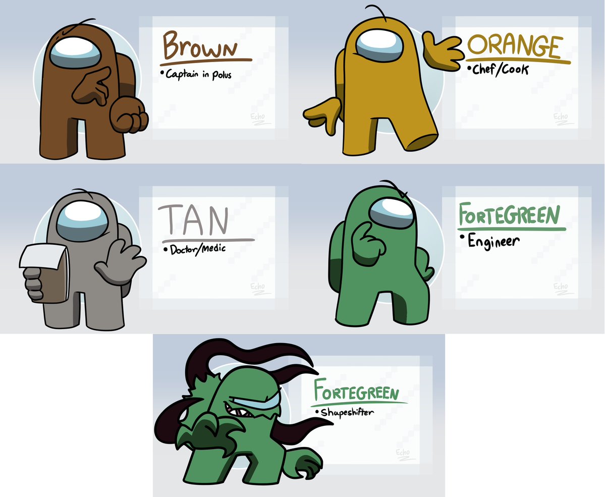 Echoplasum's tweet image. Polus Crew + Shapeshifter
#rodamrix #amongus #redraw #redrawn #among_us