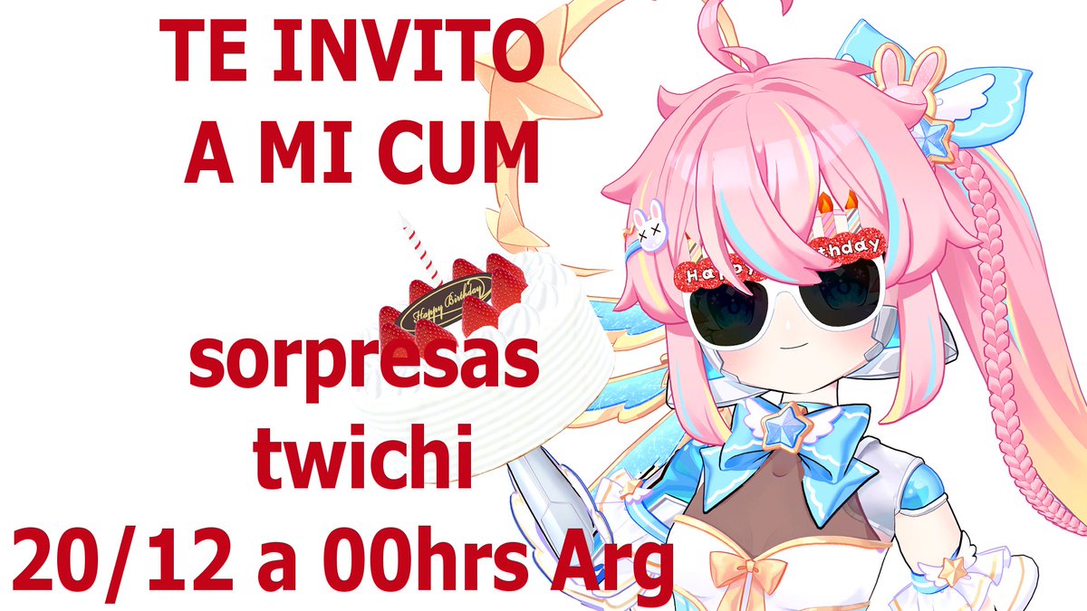 va a ser el VIERNES 19,
pero ya pasando a las 00:00 hs del 20 🕛
o sea… viernes de noche tirando a sábado
NO sábado a la tarde, NO otro día

si llegan tarde no pasa nada
si se confunden sí me enojo (un poquito) 
fin de la cartita cutre