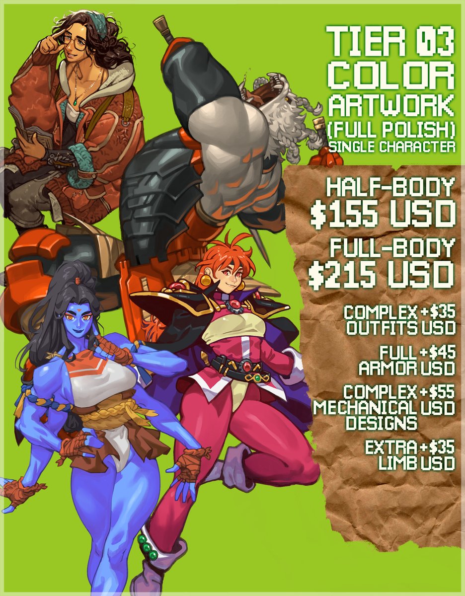Few more slots left for December; Tier 2 and 3 Half-bodies get a 10% discount! 🎄