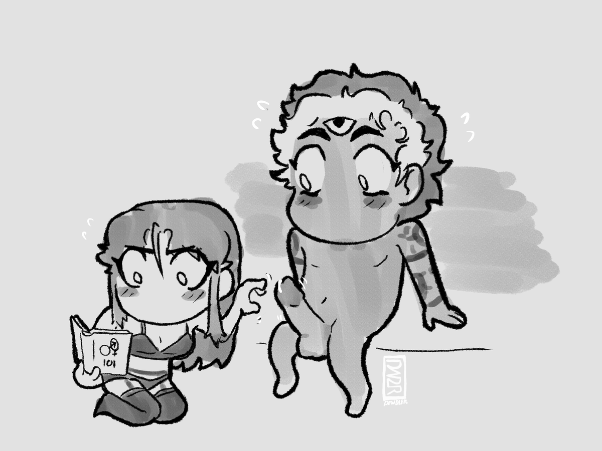 Dewdler1's tweet photo. Day 5 - "You can touch it y'know"

They figuring things out...
#sahejulweek2025nsfw https://t.co/hiCTBCKqSK