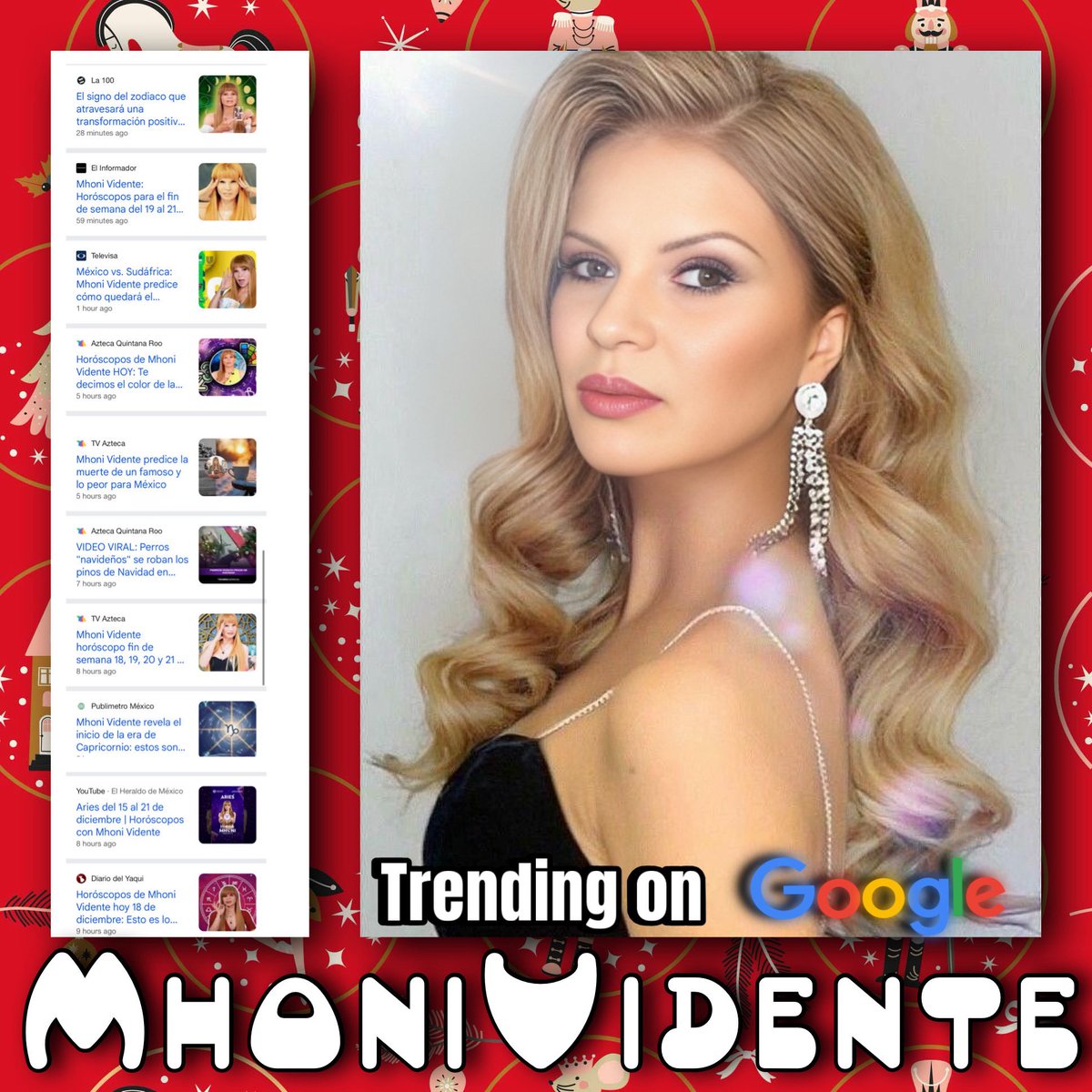 Veronic21128303's tweet photo. TENDENCIA Total TT @mhonividente en la lista mas Importante de #Google en los Articulos Populares #Mundial2026 #Rituales Navideños #Horoscopos Predicciones que diste en #Unicable hoy para el 2026 y mucho mas! Congratulation to the best #Seer #MhoniVidente #PopularArticles #Mhoni https://t.co/x0vvhTPMTg