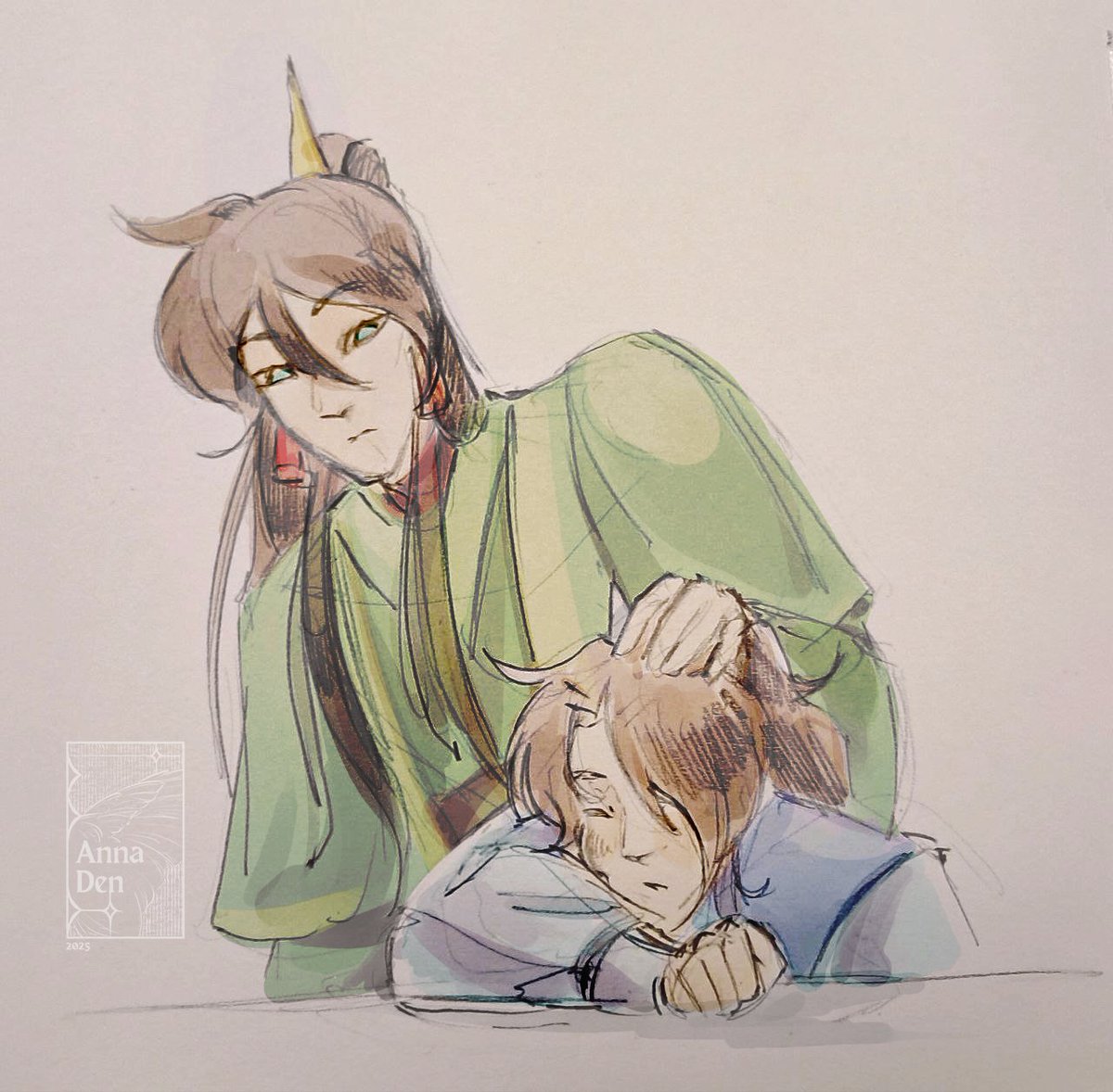AnnaDenMO's tweet photo. Love this sketch so much
#erha #2rha #huskyandhiswhitecatshizun #art #jiangxi #xuemeng https://t.co/D8i3w6bZ3K