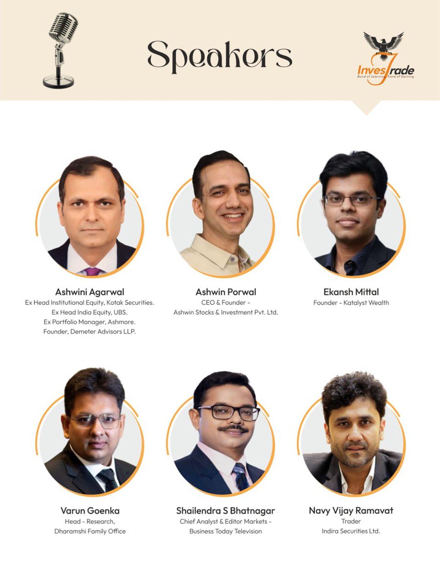 investradetrade's tweet photo. Pleased to share updated 12th Advance Investrade Conference speakers list with reschedule.

Location: Indore 
Date:10-11 jan 2025 @Prashantshah267 @ayushmitt @ajaysharma @NavyRamavat https://t.co/owjuxnbGgk