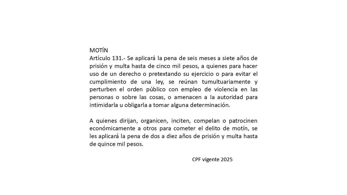 Motín, dentro de los DELITOS POLÍTICOS, esta es su tipificación: