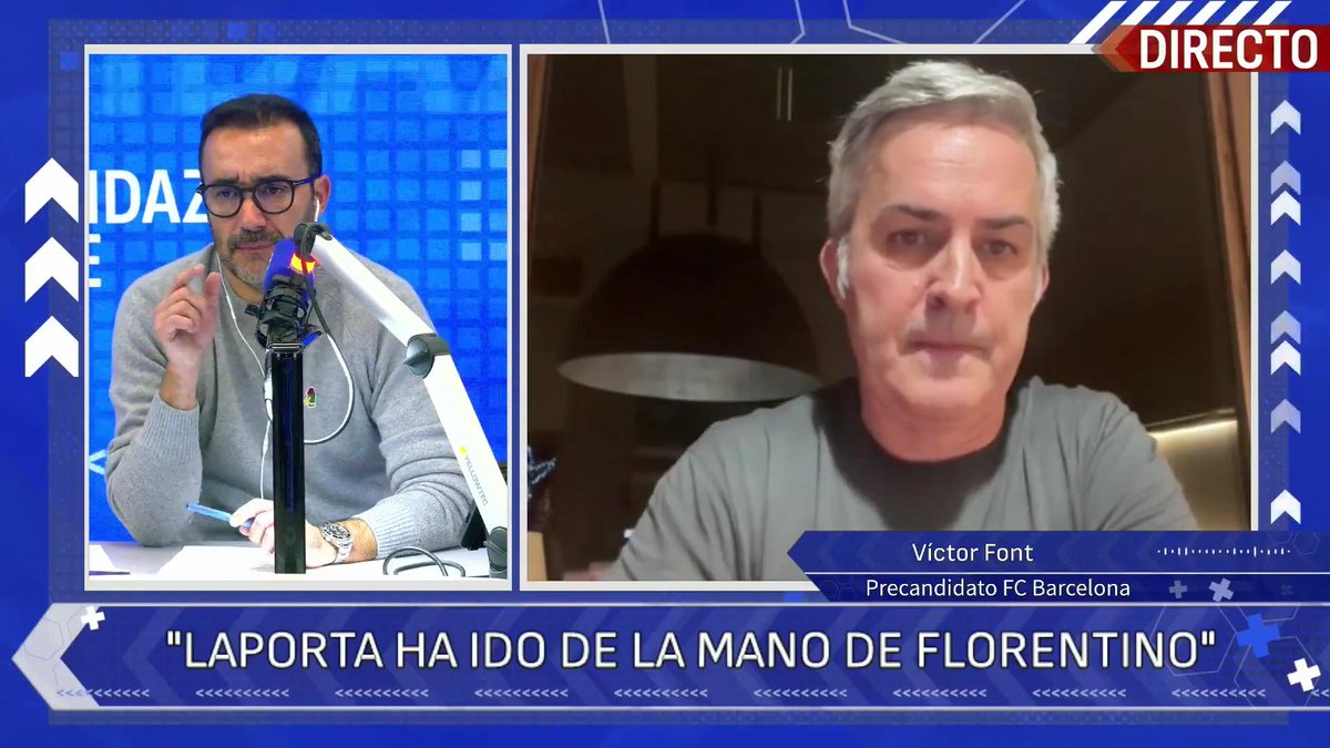 فيكتور فونت:

أنا متفق 100% مع ما قاله رئيس برشلونة، بل وأذهب أبعد من ذلك بكثير 

نحن، مشجعي برشلونة، نشعر بإهانة عميقة عندما يشكك فلورنتينو بيريز في التاريخ الحديث لنادي برشلونة وفي تاريخ الفريق الذي كان الأفضل في تاريخ كرة القدم وأن يأتي هذا الكلام من رئيس النادي الذي تحيط به