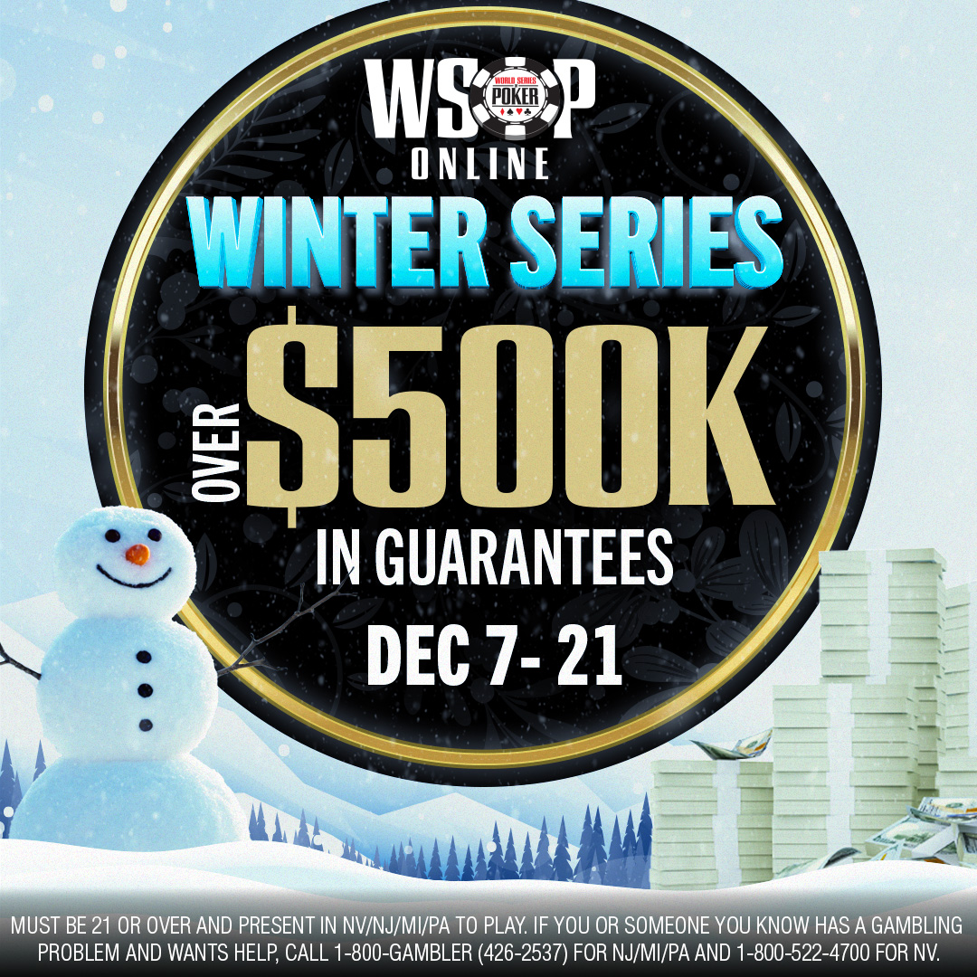WSOPOnlinePoker's tweet image. Next up during the WSOP Online Winter Series is Event #12- $20,000 DEEPSTACK. Don't miss out on this $215 buy-in.