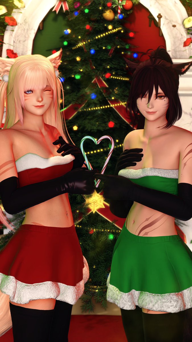 "Kyuu's Mooniemas Duos #13"

w/<a href="/shrimplygolden/">Deep Fried Golden 🍤</a> - We 💚❤️ Christmas!