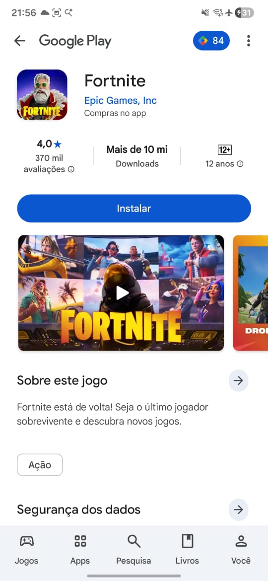 VOLTOU! Fortnite mobile retorna a Playstore do Brasil, entrem pelo link abaixo, se você tiver o jogo instalado da Epic games, tem que desinstalar, fechar a Playstore e entrar pelo link. Do contrário vai aparecer que não está disponível em sua região. play.google.com/store/apps/det…
