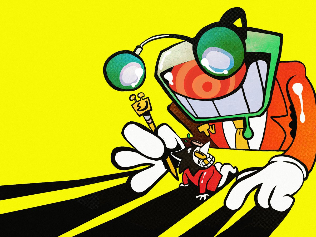 spamtenna doodle inspired by hideyuki tanakas work! 

#deltarune