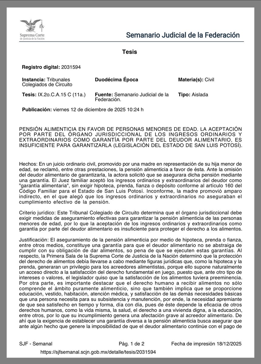 ¿Basta con decir “tengo ingresos” para garantizar una pensión alimenticia?

Un Tribunal Colegiado resolvió que no, y aclara que el derecho a los alimentos no se satisface con promesas ni con solvencias aparentes.

Se resolvió que aceptar los ingresos ordinarios y extraordinarios