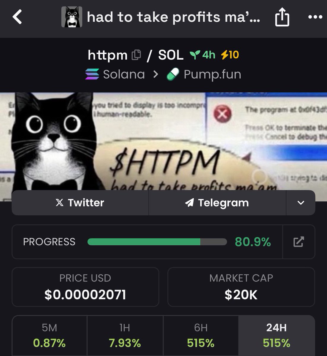 CryptoStrtBets's tweet photo. @Champagne21Papi $HTTPM gunna send it. $HTTPS ape in with the Kat 🐱 

https://t.co/eDZ3MAUiR4 https://t.co/QP6X84wk7c