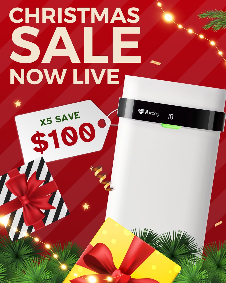 AirdogPro's tweet photo. Santa’s coming… and so is the dust and allergies! 
Keep your home fresh this Christmas with Airdog — A gift that will make your day different!
 #AirPurifier #ChristmasGifts #HealthyHome #Airdog #AllergyRelief https://t.co/S2vHUC1eoL