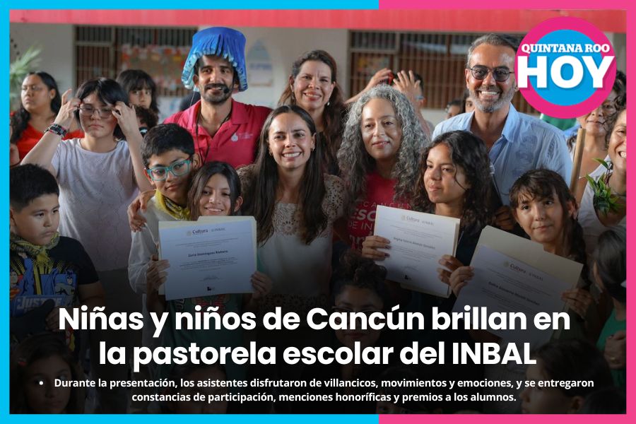 QuintanaRooHoy1's tweet image. #Cancun 👏🤝| La Presidenta Municipal, Ana Paty Peralta, asistió a la primera pastorela de la Escuela de Iniciación Artística del INBAL, denominada “La Pasto"
Leer Nota: wp.me/p9prmQ-218M
#AnaPaty #presentation #LaPastorela #Cancun 
@anapatyp @AytoCancun