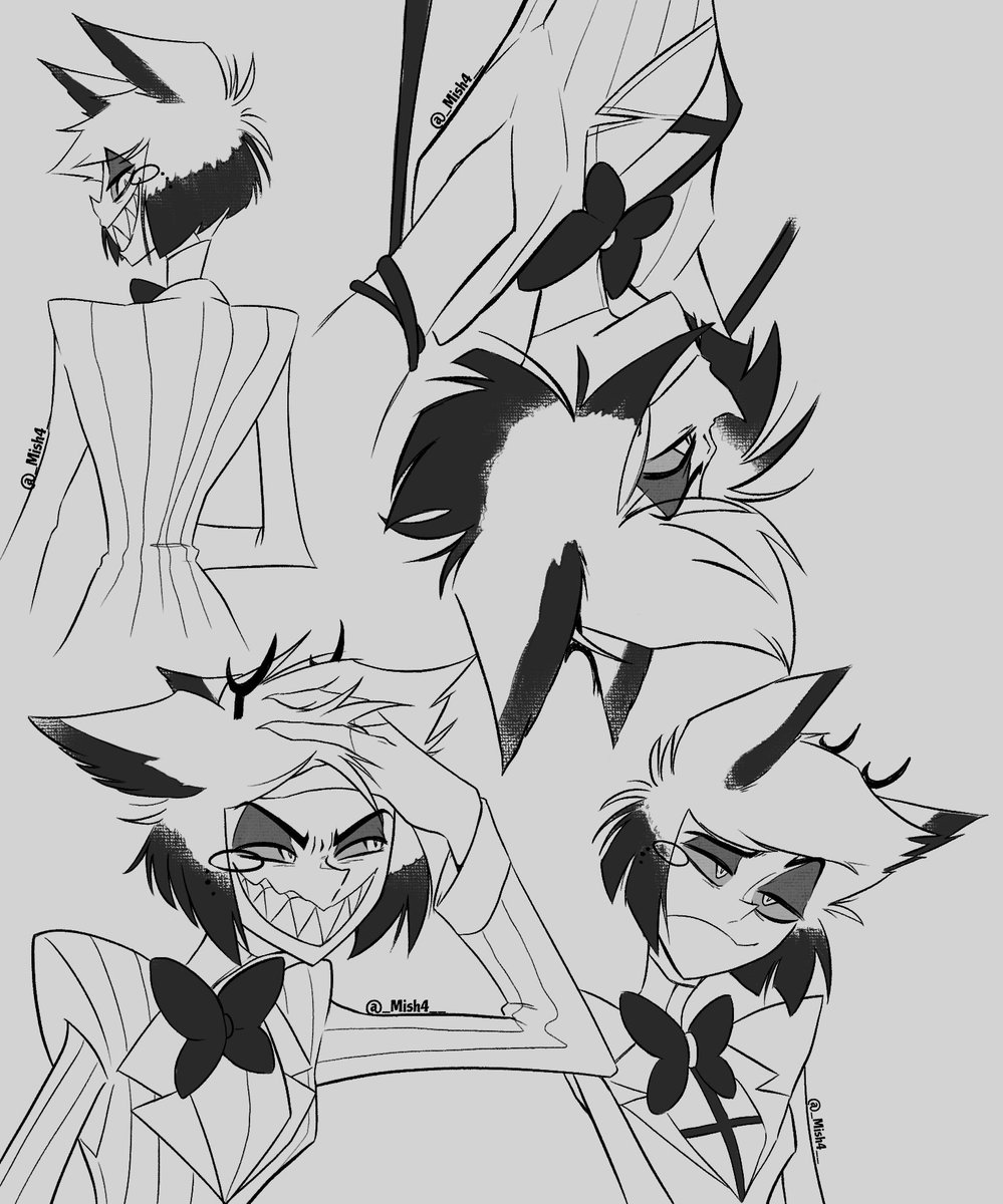 _Mish4__'s tweet photo. Habia que volver con unos buenos dibujos de practica de Alastor!✨️
#Alastor #Hazbinhotel #HazbinHotelAlastor https://t.co/pENIC8xJB9