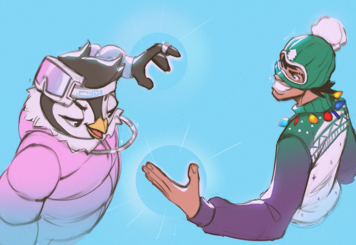 "dap me up bro" #Fortniteart 
lol it was fun working on the Winterfest Bandit as well. Happy Winterfest❄️