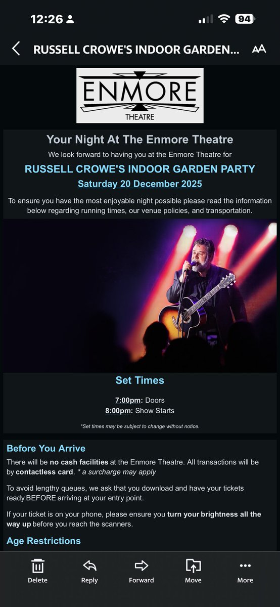 Tittina80's tweet photo. @russellcrowe Just got THE email - soooo ready https://t.co/vIOhFymWs8