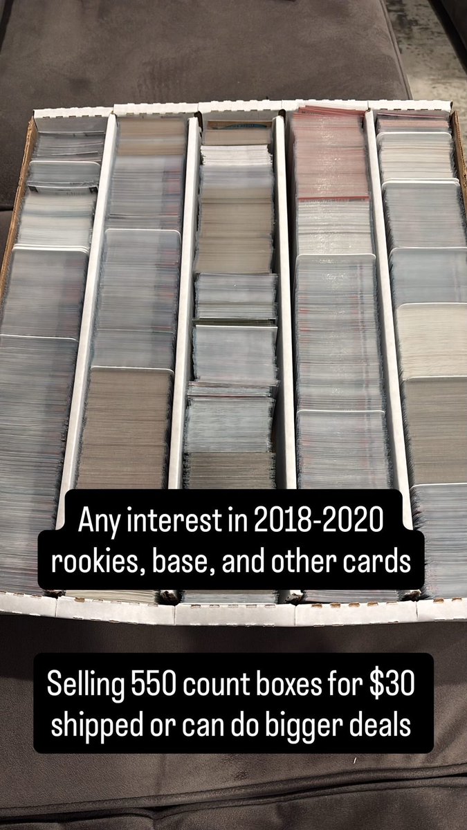 Have a ton of baseball base, and rookies trying to move in lots. 2018-2020