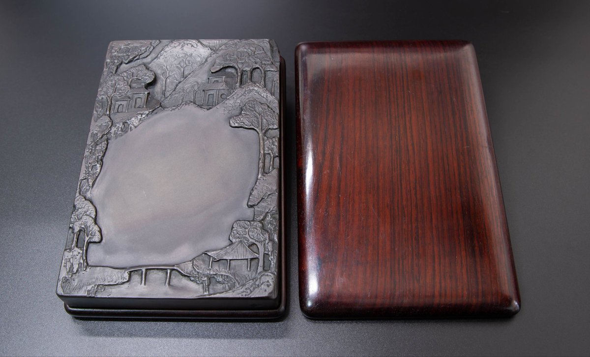 端溪硯 老坑 水巖 大西洞 金綫 青花 書道用品 端渓硯 骨董 端溪硯 老坑 水巖 大西洞 金綫 青花 書道用品 端渓硯