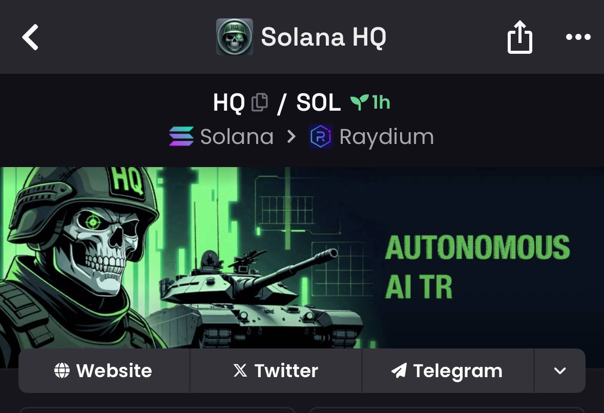 🪖 $HQ — SOLANA HEADQUARTERS LAUNCHED! 

The Mission: A rank-driven Solana ecosystem for people who show up, put in work &amp; execute. 

Core Alpha <a href="/HQSolana/">Solana HQ</a> :
• Earn rank by being active — engagement-based leveling system
• Unlock rewards — SOL &amp; token airdrops tied to your rank