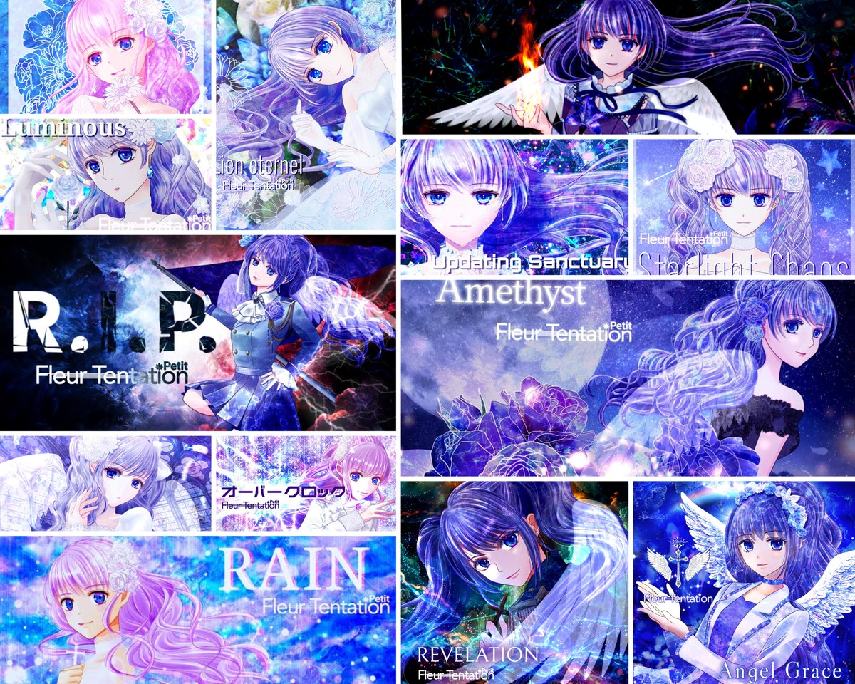 Hana_Fleur_T's tweet photo. おはよう💜💙🖤
歴代のイラストを集めてみた🖼️

12.22 大阪のファンミでは《セミナー》も開催‼️MIRAI様はボーカル🐨Rio様はベース🐮絵描きとしての顔も持つHana様はイラストを担当😎

愛用している機材紹介や、実際みんなに触ってもらう体験型セミナーを予定🌈お楽しみにね🎶

今日も素敵な１日を⋯💫 https://t.co/GyZYVqFrUu