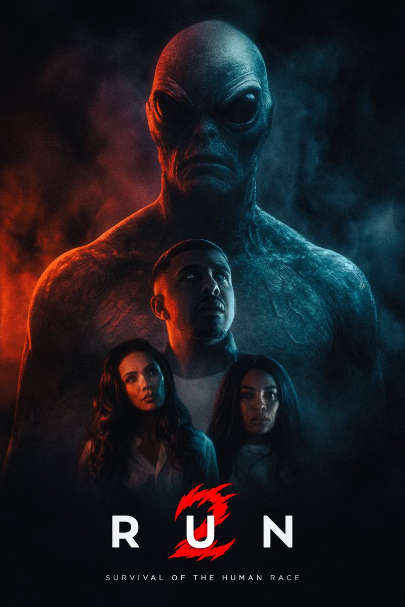 RUNtheatreAug29's tweet photo. RUN 2: Survival of the Human Race!! Coming summer 2026! Stay tuned 👽 🍿 #Run2 #aliensinvadeagain #scifi starring @marqueshouston @EricaMendoza88 @AnnieIlonzeh https://t.co/oftOli2DDF