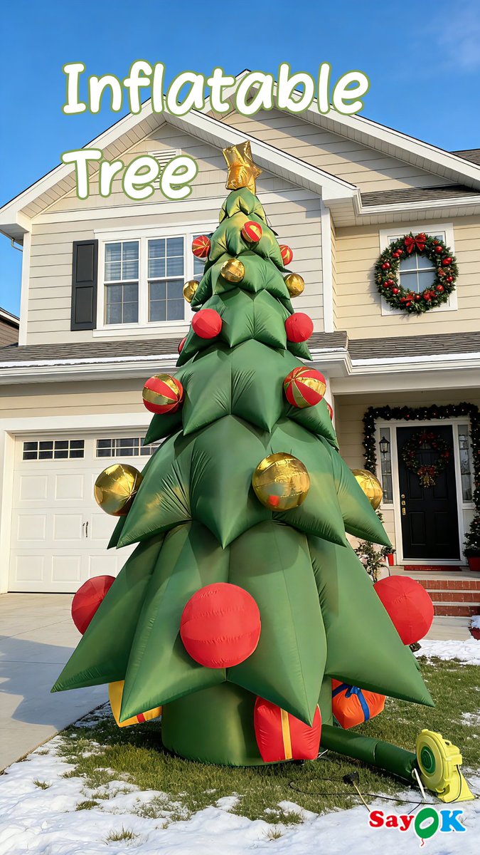 SayokFun's tweet image. Want to impress your neighbor? A giant inflatable Christmas tree is your ticket! 🎄

• Festive &amp;amp; Eye-Catching Design
• Easy &amp;amp; Quick to Inflate
• Customizable Size
•Perfect for Holiday Decor

🔥Interested? DM me! 

#Sayokinflatables #Chrismas