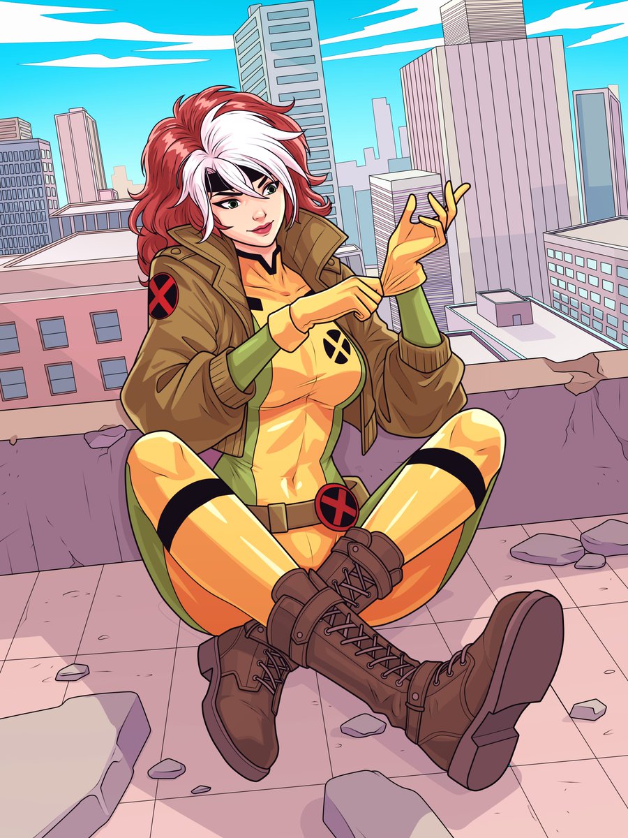 Hey everyone! You know I'm a huge fan of Gurihiru. This illustrator duo recently did a drawing of Rogue around the time the character was coming to Rivals. I loved the concept and wanted to do a tribute. I wanted it to be a different interpretation so it wouldn't be a copy of the