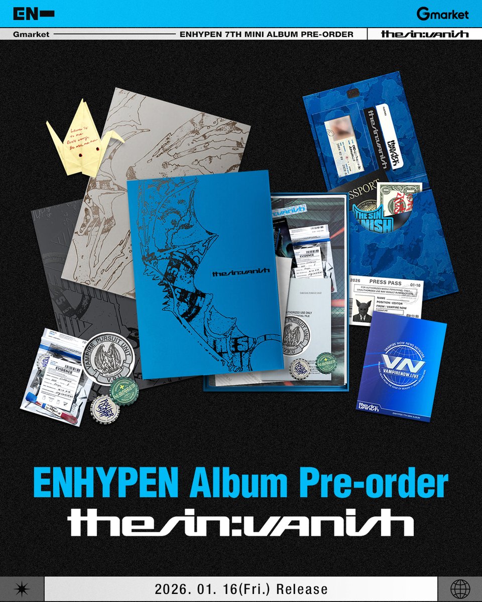 ✨ENHYPEN Album Pre-order 🌙THE SIN : VANISH 💌Apple music