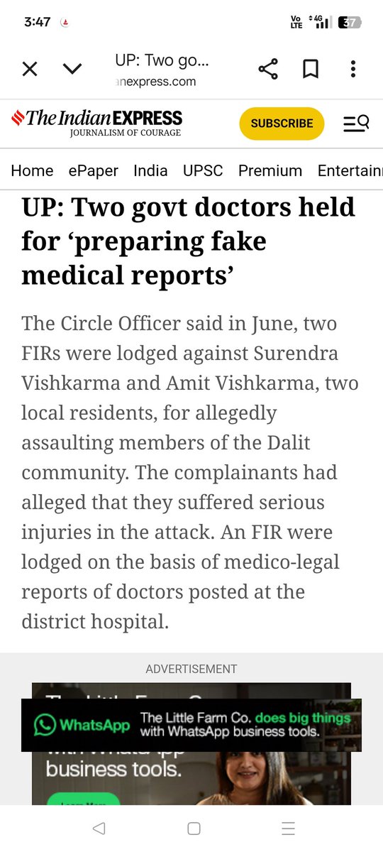 adv_karam110's tweet photo. @MedhaRoopam strict action required otherwise innocent will continue to suffer through the hands of corrupt doctors.
Organised crime of preparing fake Medical reports are running in Noida, Dadri.
Please direct proper investigation by any investigation agency. I am also a victim. https://t.co/QNOQfqD7mi