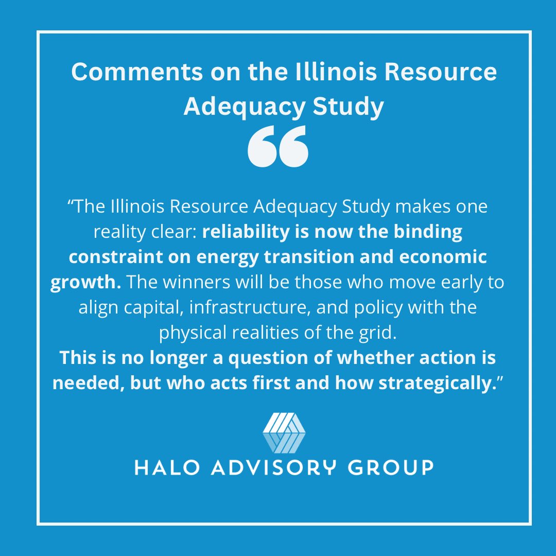 Haloadvisorygrp's tweet image. Our Comments on the Illinois Resource Adequacy Study.  Illinois’ #Energy crisis is self inflicted. Time to rethink CEJA. 

haloadvisorygroup.com/blog/halo-advi…