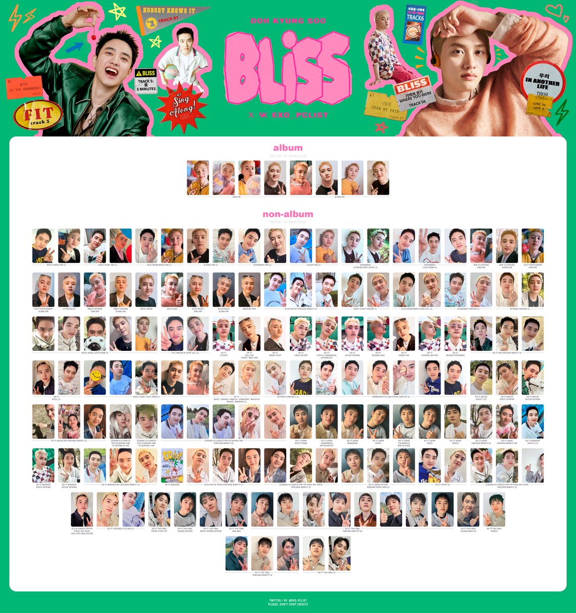 KYUNGSOO (D.O.) BLISS PHOTOCARD LIST / TEMPLATE full size in bio +