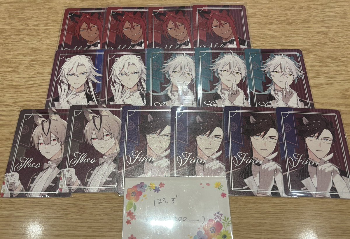 pon_zoo_____'s tweet image. 【交換・譲渡】ハニヴ オトマ オトふゆ オトメイト アクスタ パルカ フォトカ

譲:アルヴィン、テオ、フィン、ミロ、イーノ
署名あり(交換のみ):アルヴィン、テオ

求:エリヤ or 定価(＋送料)

本日19日新宿にて手渡し可能。
郵送の場合は明日以降の発送になります。
譲渡はまとめての方優先です。