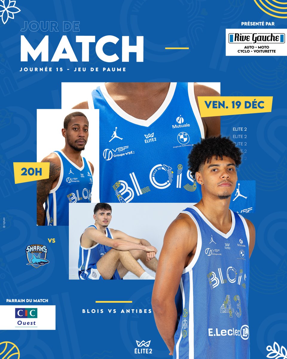 ADABloisBasket's tweet photo. 🔥 𝗝𝗼𝘂𝗿 𝗱𝗲 𝗠𝗮𝘁𝗰𝗵 🔥
🏀 Élite 2 - Journée 15
🆚 @AntibesSharks
🏟 Jeu de Paume
🕗 20h00
💻 LNB TV
🎤 David Pipereau et @YannisBourgeois
🔛 Ouverture
🖋️ Séance de dédicaces avec @JMonclar
🤝 Une rencontre parrainée par le #CICOuest
📸 @ngtuan
#ADABlois #Élite2 https://t.co/OlWqu4Et3c