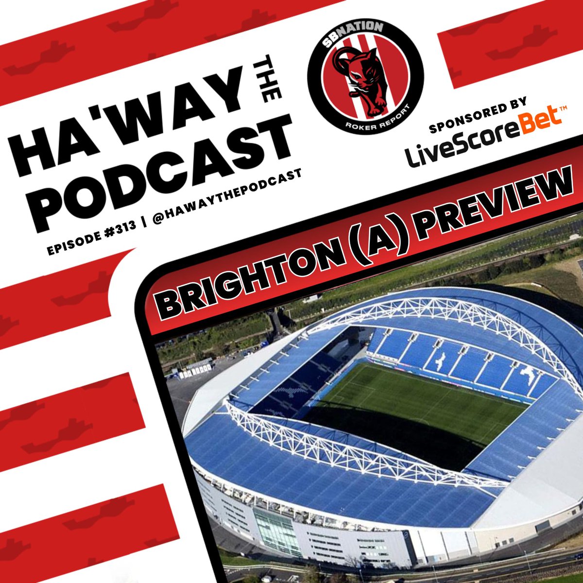RokerReport's tweet image. 𝗛𝗔𝗪𝗔𝗬 𝗧𝗛𝗘 𝗣𝗢𝗗𝗖𝗔𝗦𝗧 🎙️

What can Sunderland expect from Brighton tomorrow? We spoke to Seagulls fan Billy to find out more!

APPLE: tinyurl.com/4zatrehf
SPOTIFY: tinyurl.com/3a7jndbr

Linktr.ee/RokerReport | #SAFC ❤️🤍